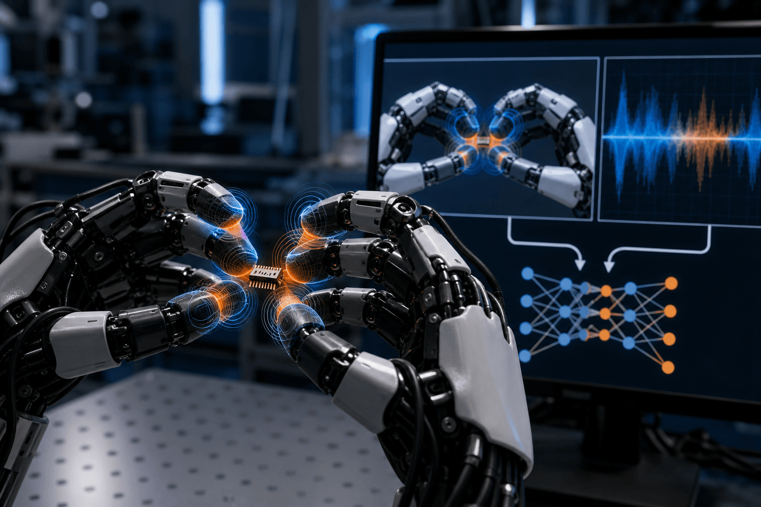 触覚統合AI、ロボット作業成功率倍増
